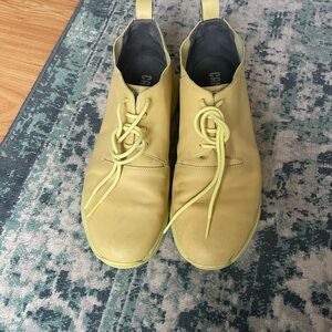 Yellow Leather Men's Shoes (42)